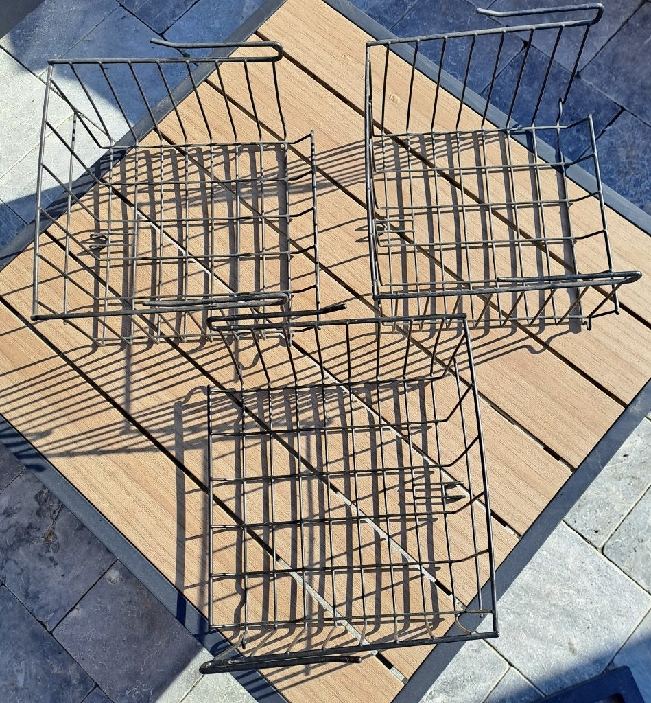 3 hangmandjes voor rek - NIEUW!, Ophalen of Verzenden, Nieuw, Zwart, Metaal