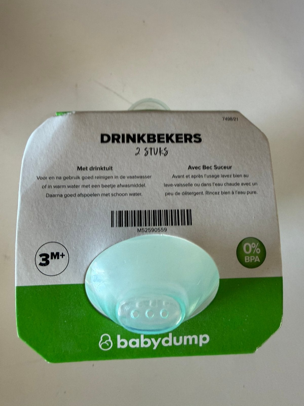2 drinkbekers +3 maand, Kinderen en Baby's, Ophalen, Nieuw