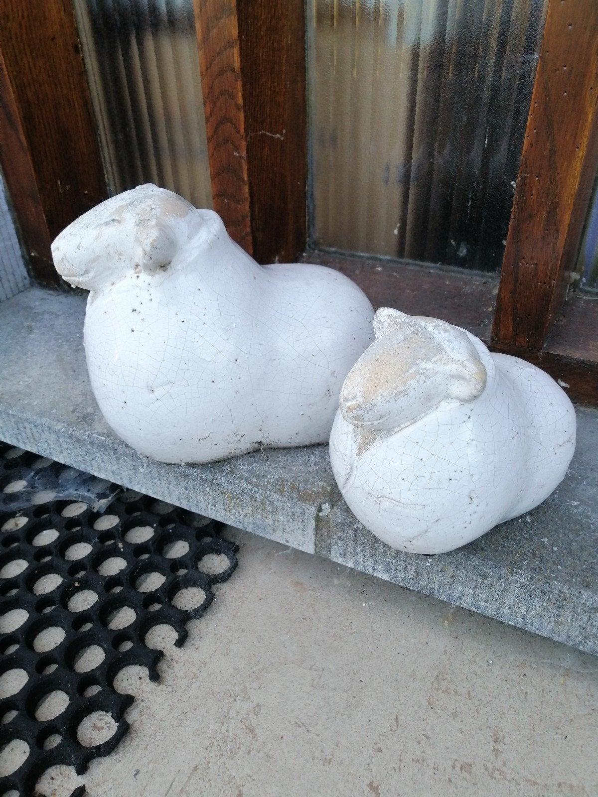 2 beeldjes schapen, Ophalen
