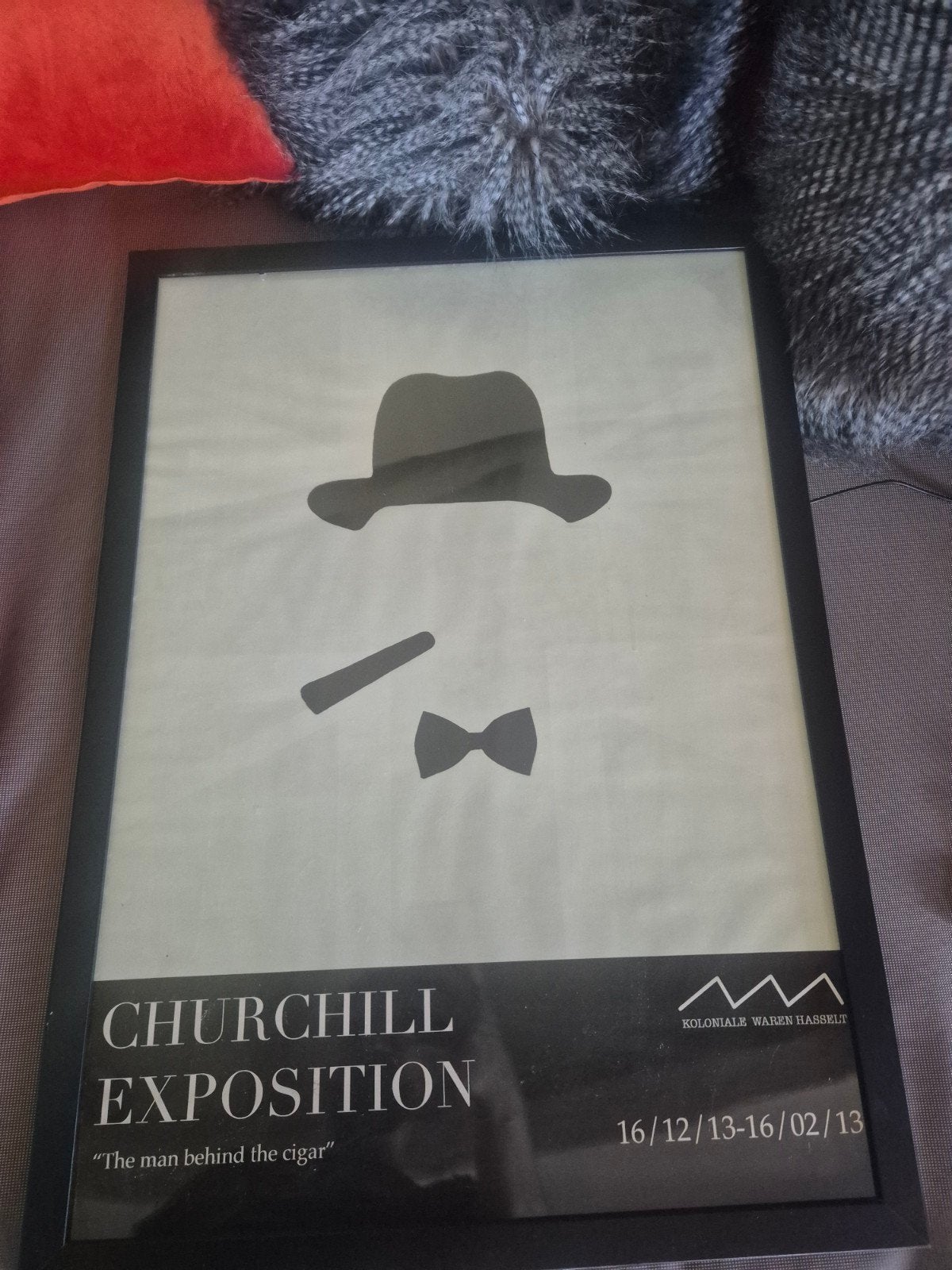vintage zeldzame Churchill poster, Antiquités & Art, Enlèvement ou Envoi