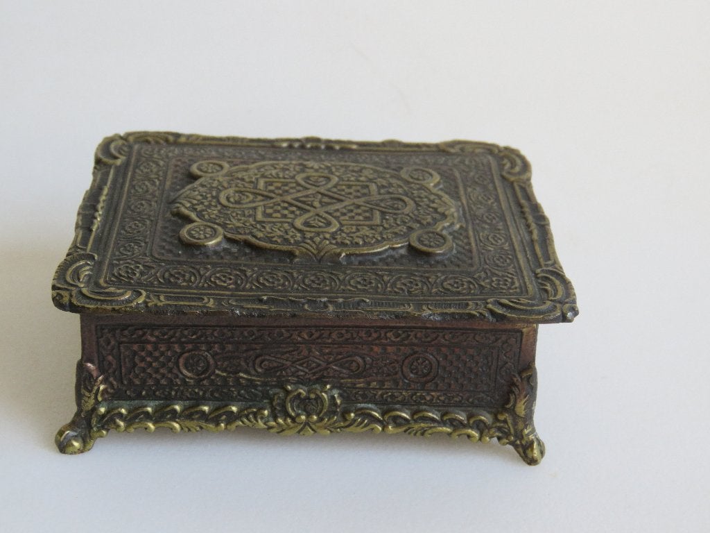 Boîte à bijoux Art Nouveau en laiton, 1960, Antiquités & Art, Enlèvement ou Envoi