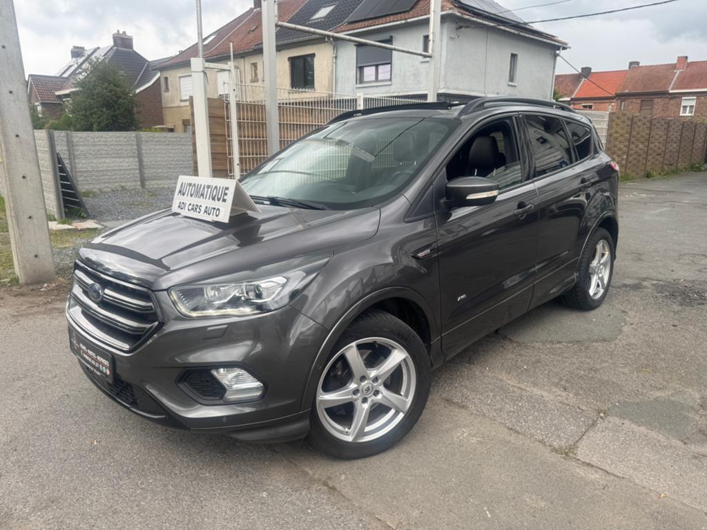 Ford kuga 2.0 diesel automat stline 4x4 2018 140.000km, Autos, Cuir, Argent ou Gris, Noir, 5 portes