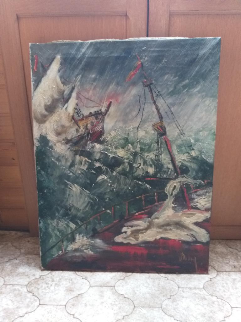 schilderij op doek, Ophalen