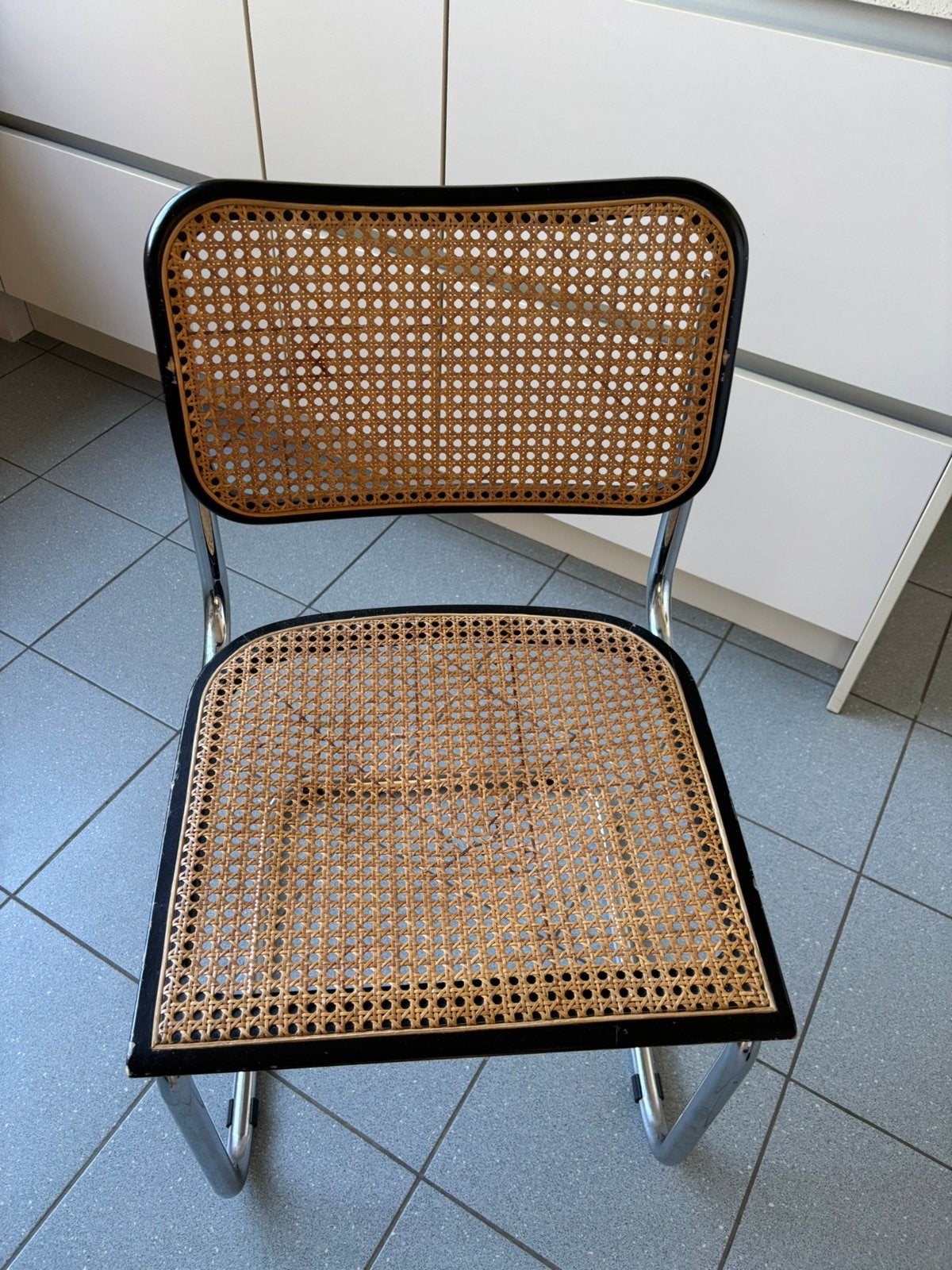 2 marcel breuer cesca stoelen zwart, Osier ou Rotin, Vintage, Deux, Enlèvement