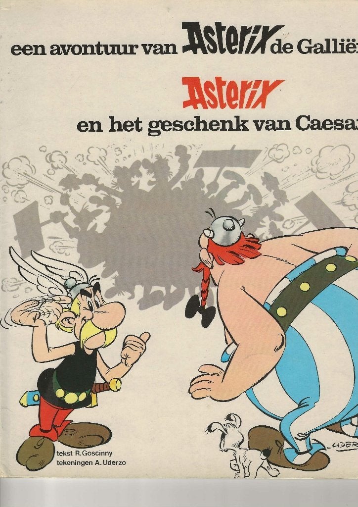 Asterix - En het geschenk van Caesar (1ste druk), Boeken, Gelezen, Eén stripboek, Ophalen of Verzenden, Goscinny - Uderzo