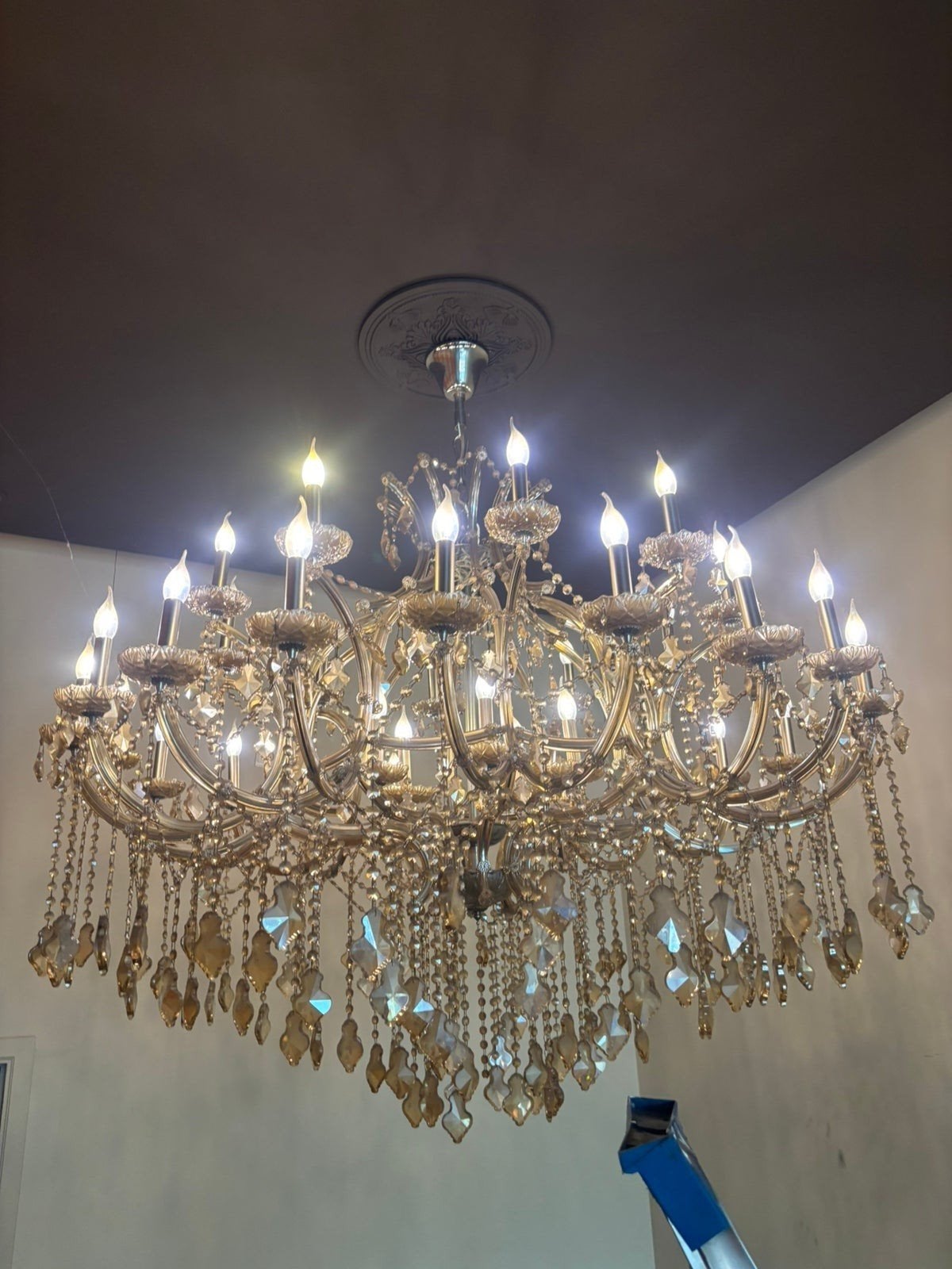 Lustres en cristal 2, Enlèvement, Comme neuf, Verre, E27 (grand)