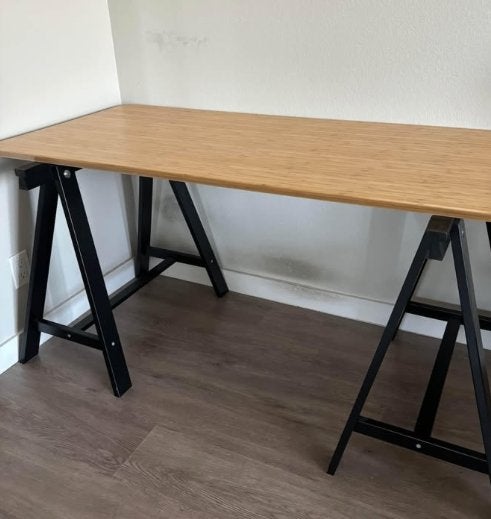 werkblad en schragen, Ophalen