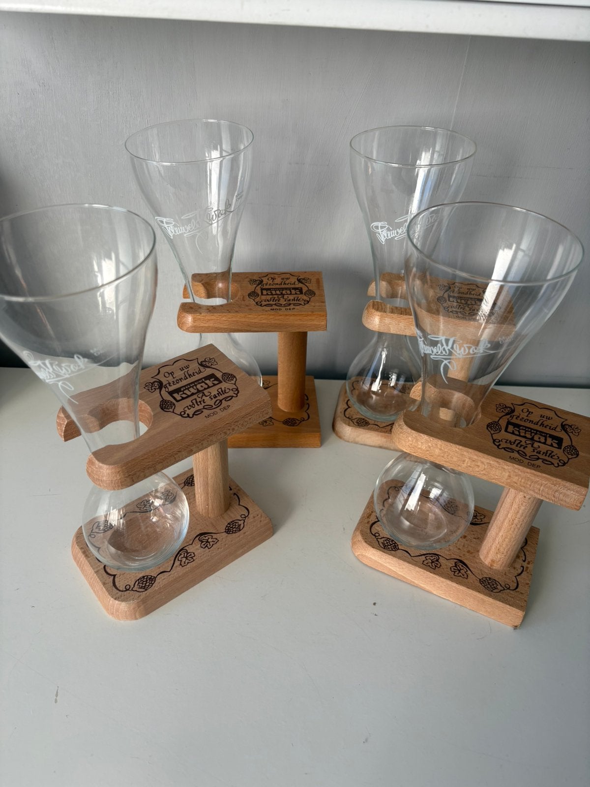 4 KWAK-glazen (8€ per stuk), Ophalen of Verzenden, Zo goed als nieuw