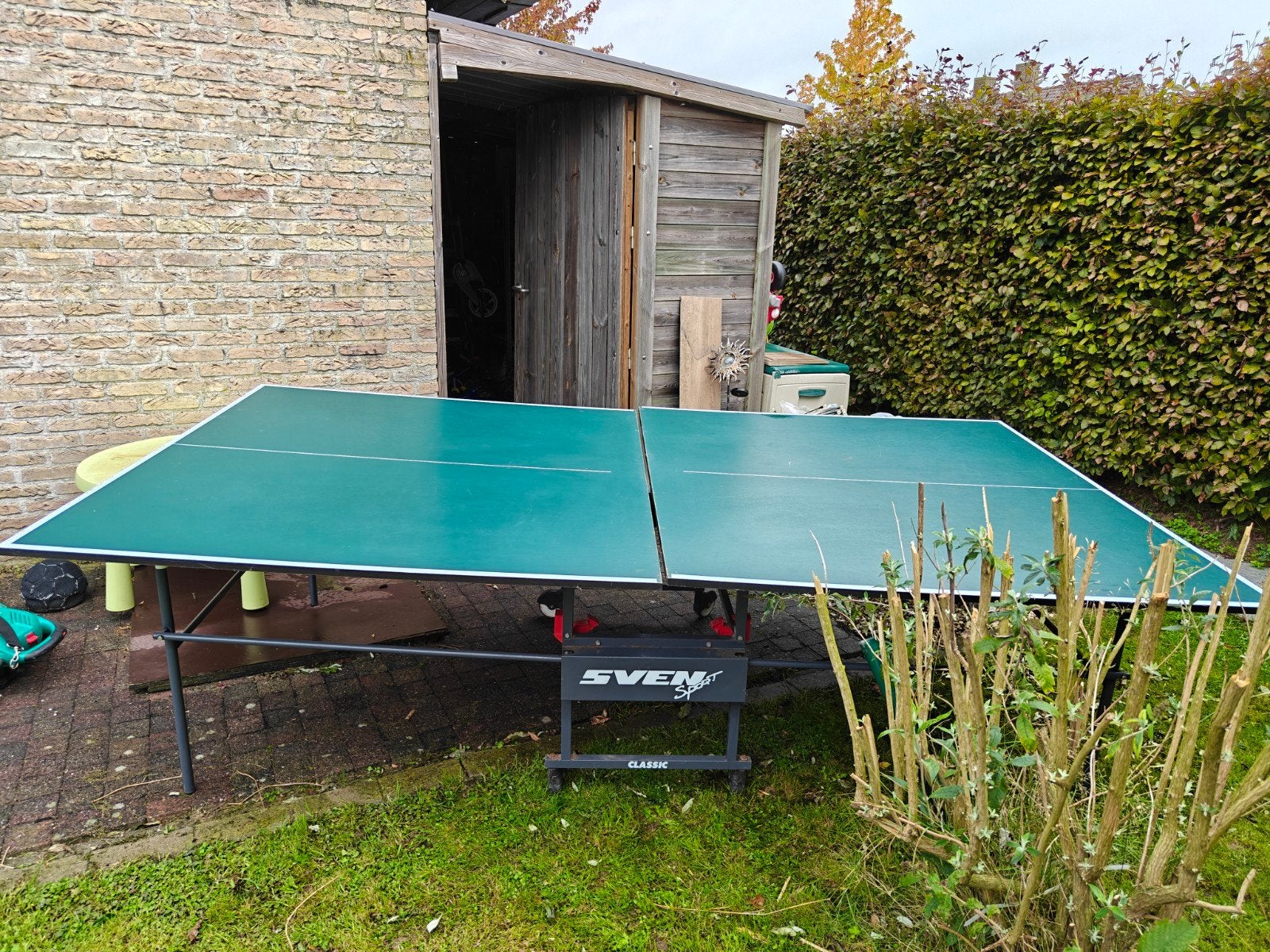 pingpongtafel, Sport en Fitness, Ophalen, Gebruikt, Tafel Outdoor, Inklapbaar