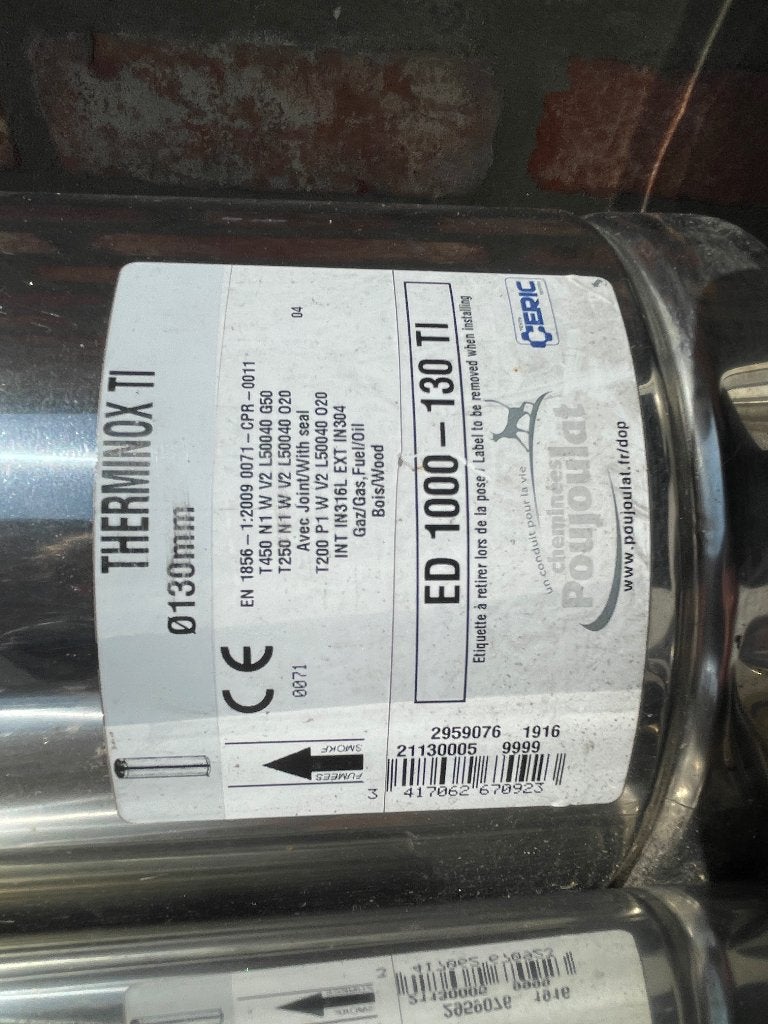 Conduit de cheminée isolé double paroi polycombustible, Enlèvement, Comme neuf, Cheminée sur pied, Cheminée au bois