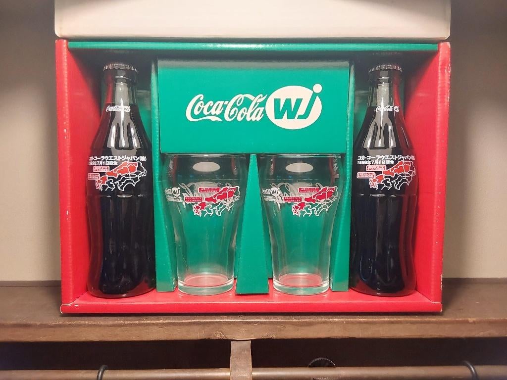 Coca Cola Limeted uitgave Set Japan Flessen met glazen, Enlèvement ou Envoi