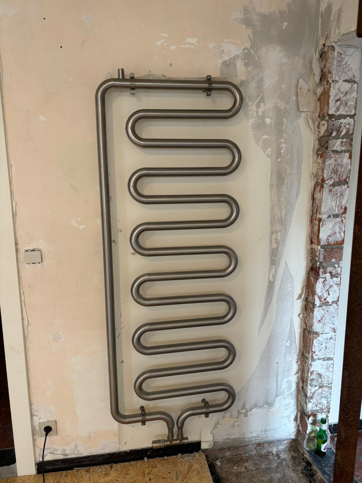 Inox design radiator, Ophalen, Zo goed als nieuw, Radiator