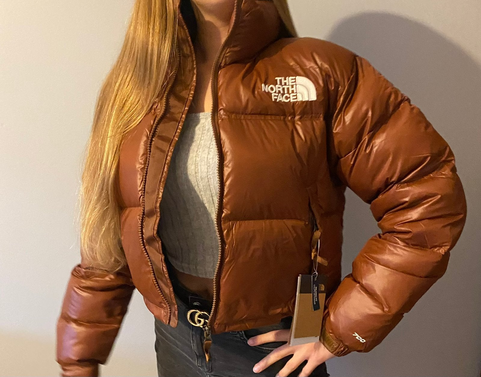 The North Face Nuptse Donsjas Bruin – Nieuw met Labels, Ophalen of Verzenden, Zo goed als nieuw