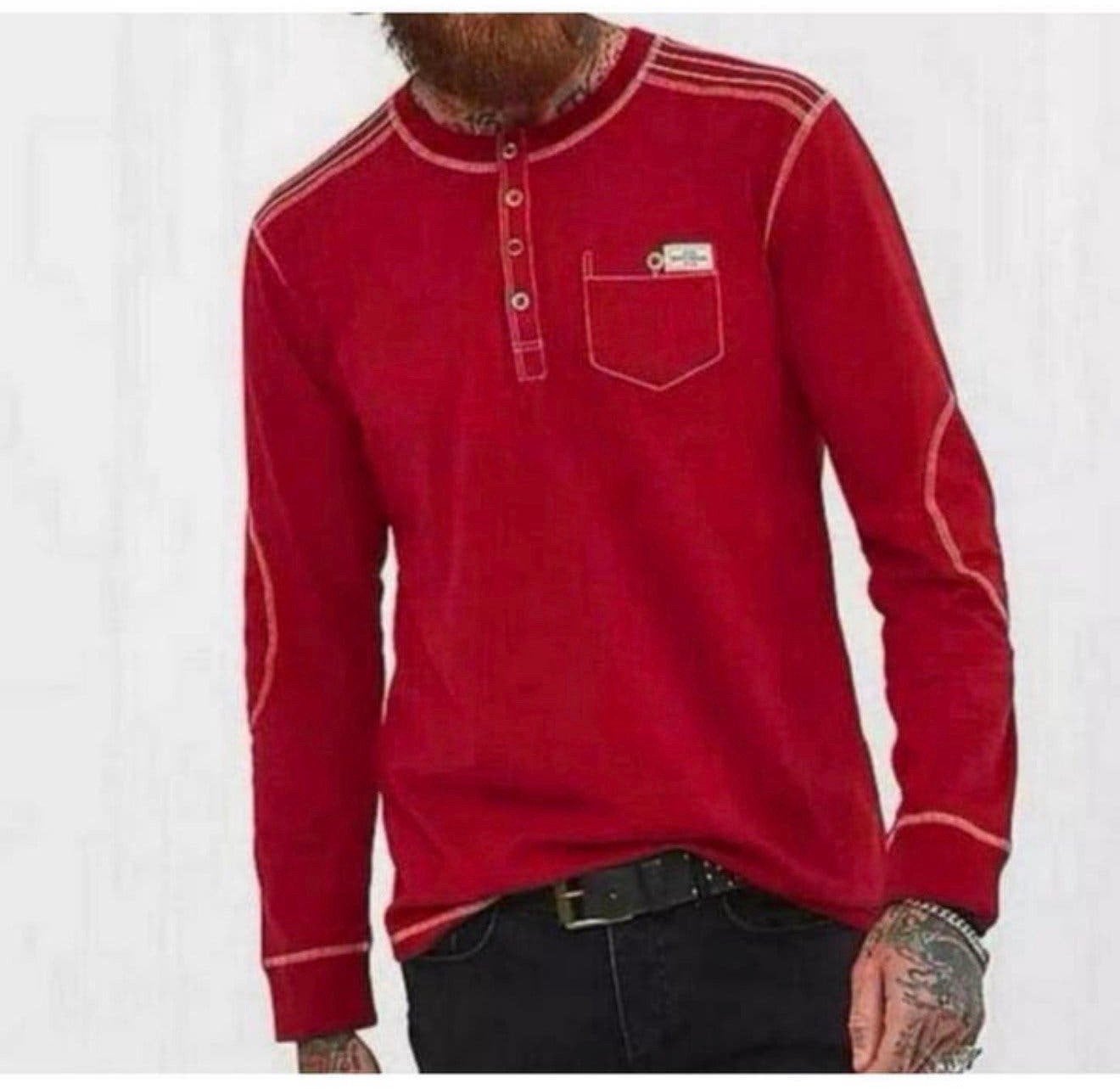 Buster Henley - Red by Joe Browns L vest trui sweater Katoen, Ophalen of Verzenden, Nieuw, Maat 52/54 (L), Rood