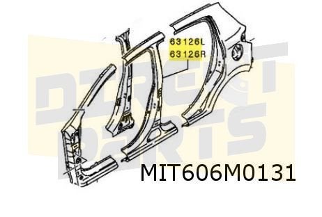 Mitsubishi Space Star (2/20-) B-stijl Links Origineel! 5312B, -, -, Mitsubishi, -