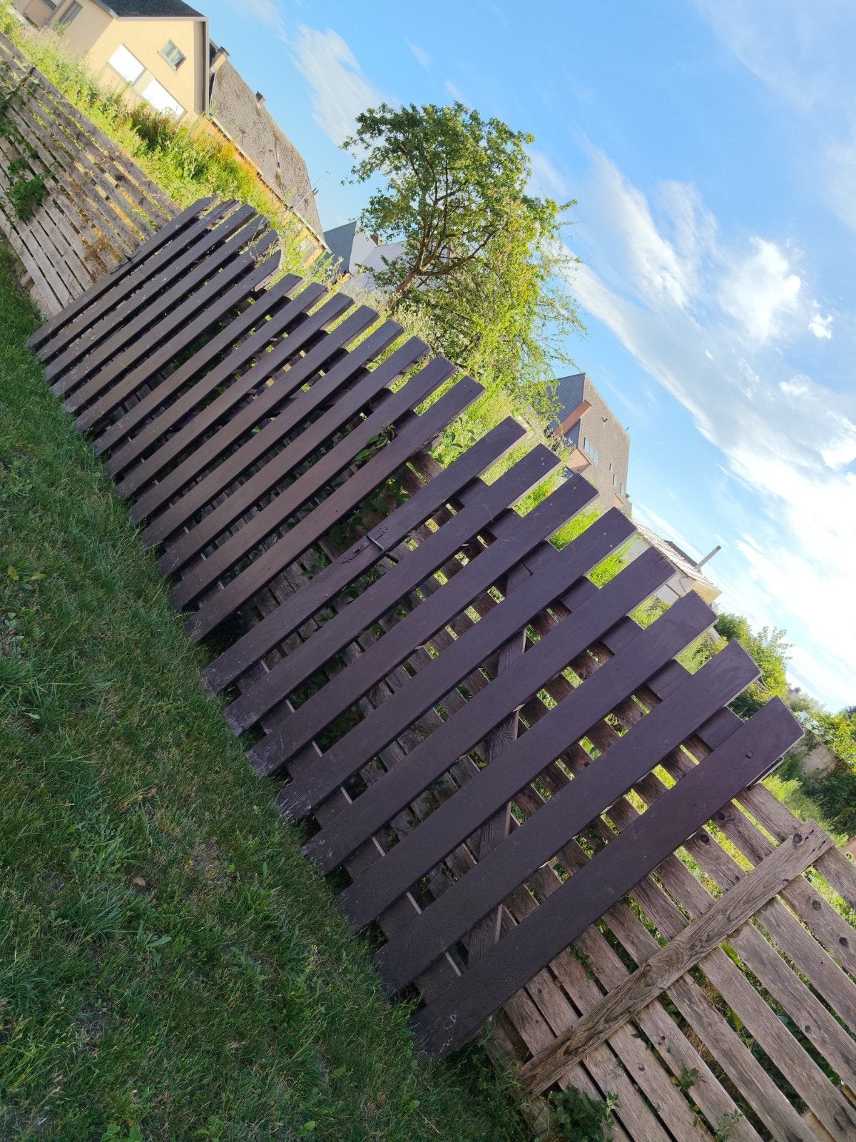 Grote houten poort,in 3delen.. bieden, Tuin en Terras, Ophalen