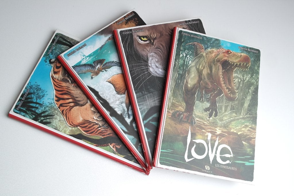 Bd LOVE tomes 1 à 4 (EO état neuf) de BERTOLUCCI, Complete serie of reeks, Ophalen of Verzenden, BRREMAUD / BERTOLUCCI, Zo goed als nieuw