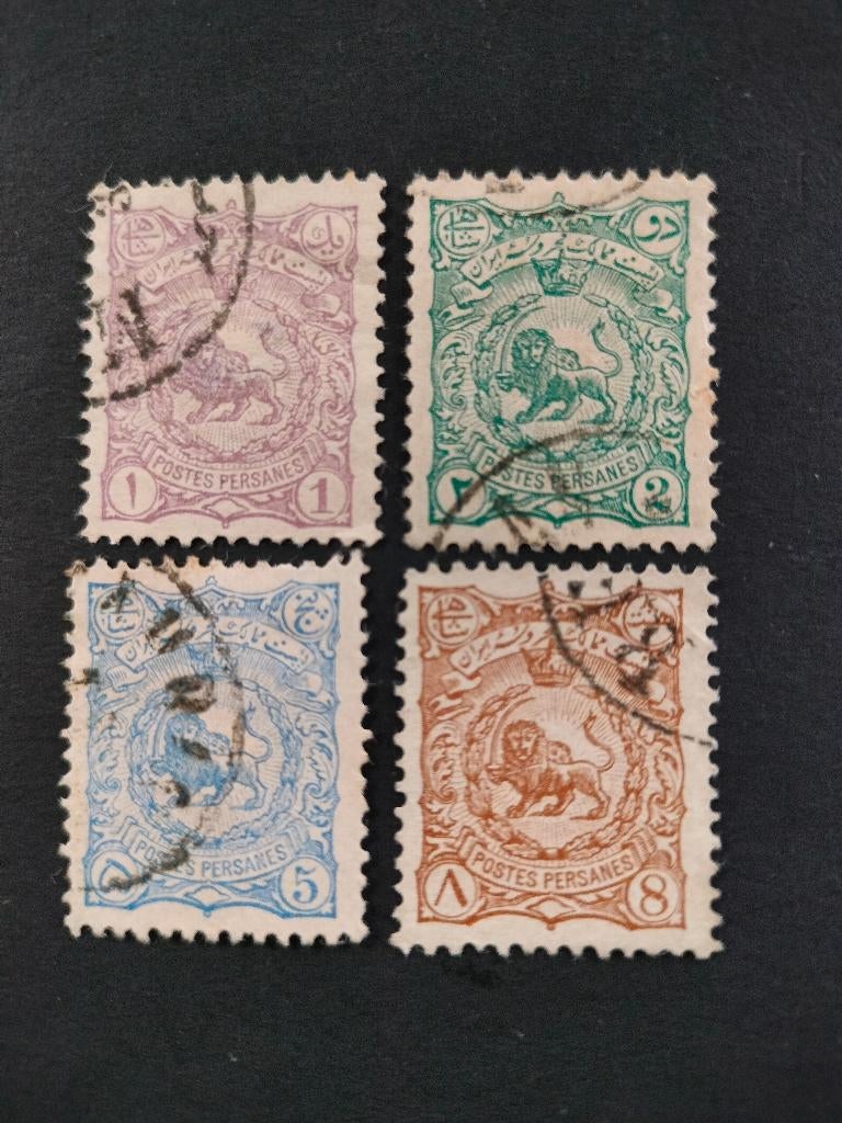 Iran - Perzië 1894 - staatswapen met leeuw, Verzenden, Gestempeld, Midden-Oosten