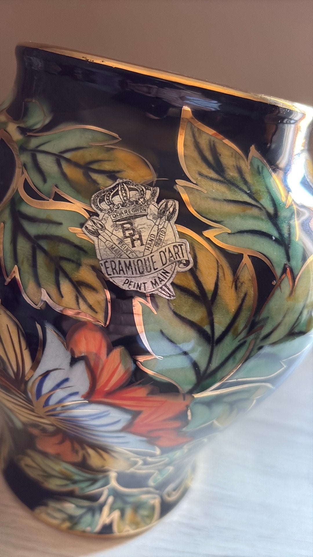 Vase vintage Hubert Bequet Quaregnon — Modèle 516, Enlèvement ou Envoi