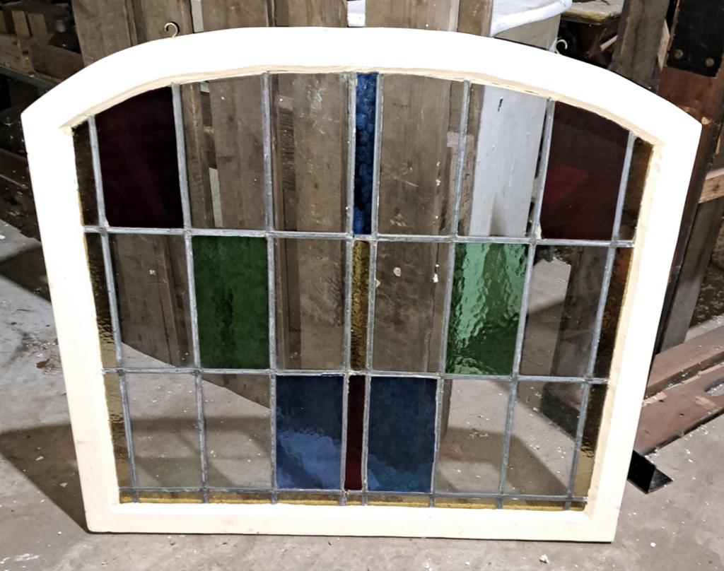 Raam glas in lood raam decoratie, Antiek en Kunst, Ophalen