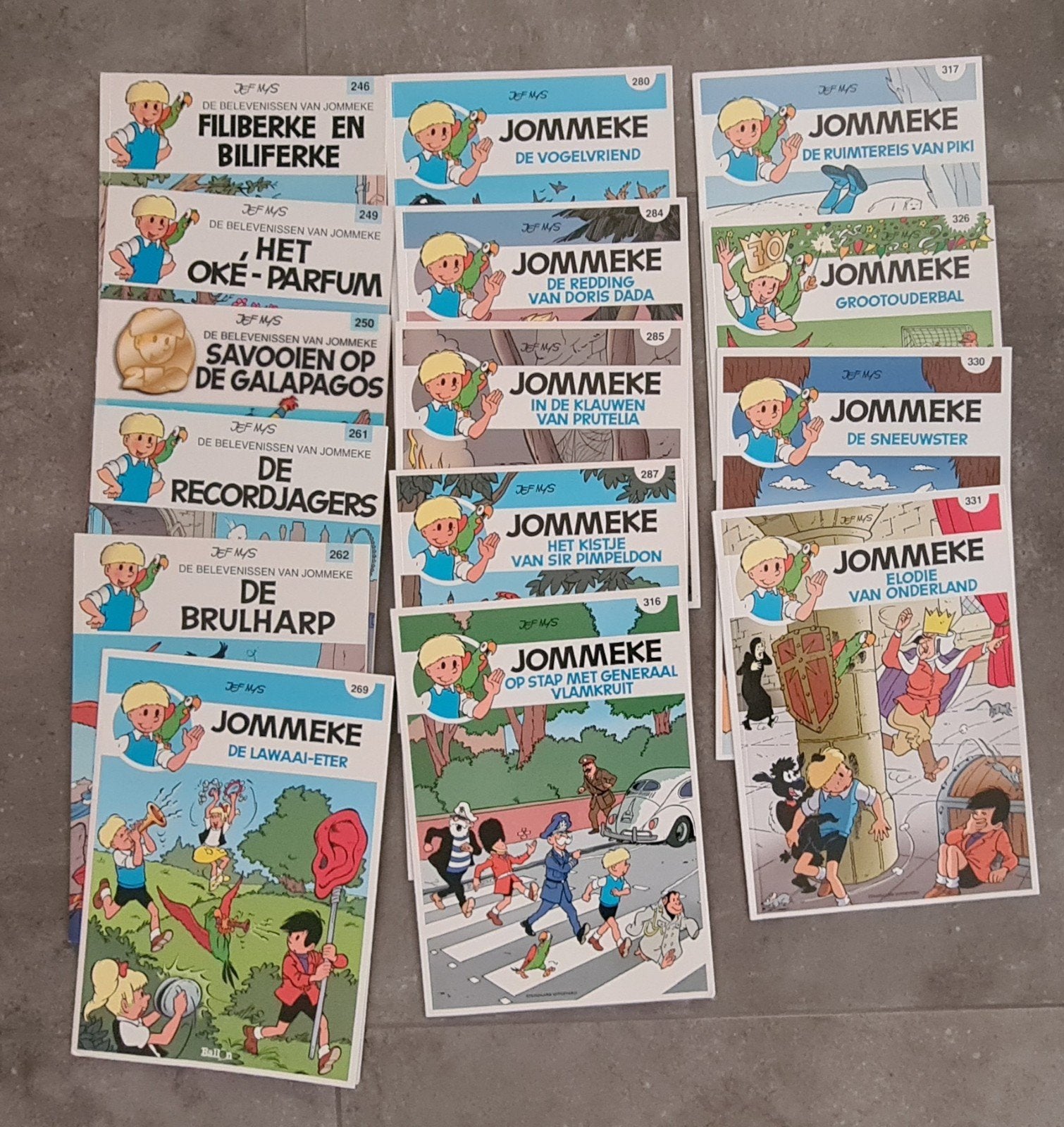 Strips jommeke, Ophalen