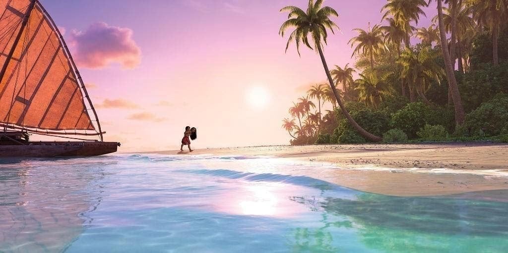 Vaiana Vlies Behang - 500x250 cm - Ocean - Gratis Verzending, Verzenden, Nieuw, Wanddecoratie, Meerkleurig