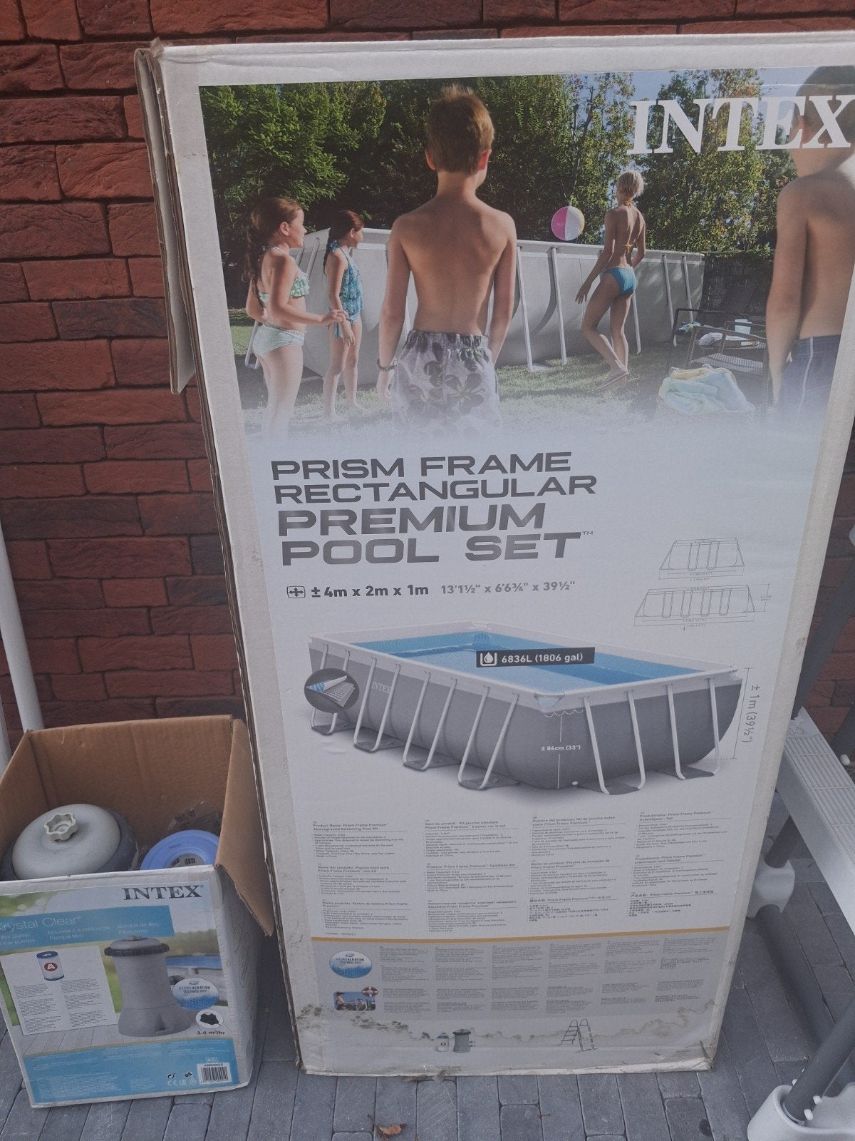 Intex Prism  Frame opbouw zwembad 4mx2m, Tuin en Terras, Ophalen