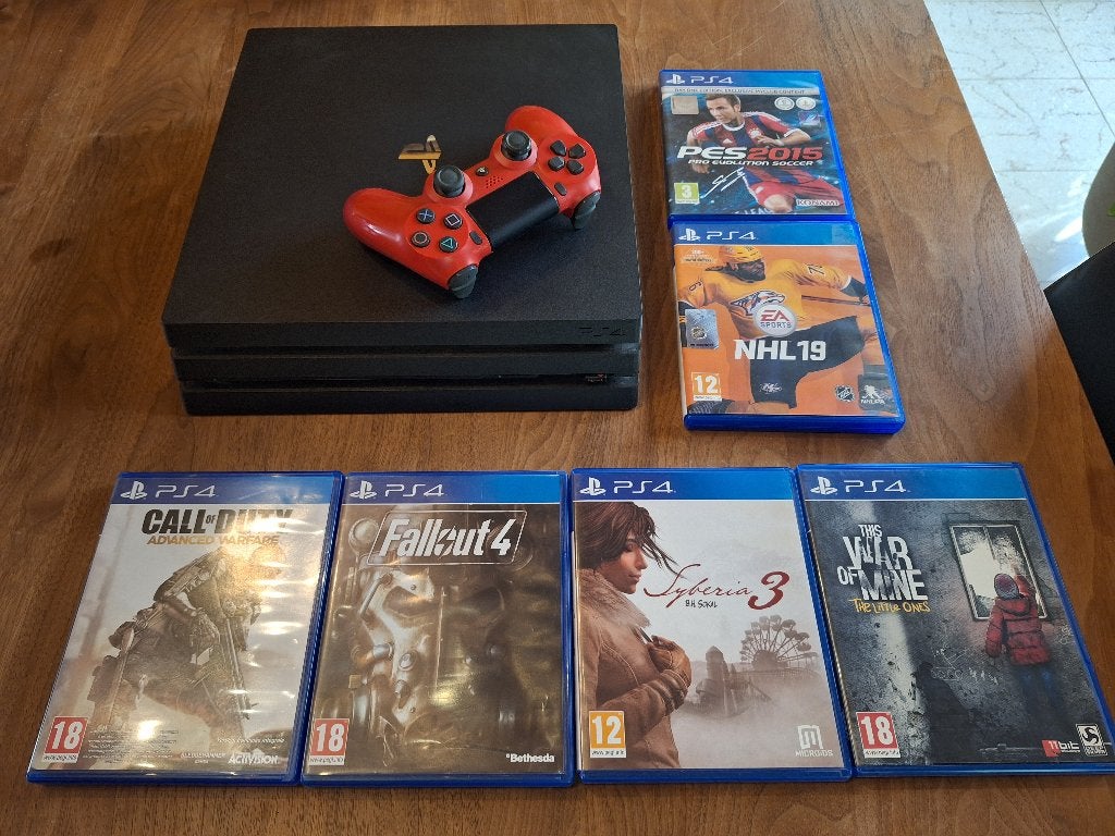 PS4 Pro 1TB + controller + 6 games, Avec 1 manette, Enlèvement, Utilisé, 1 TB