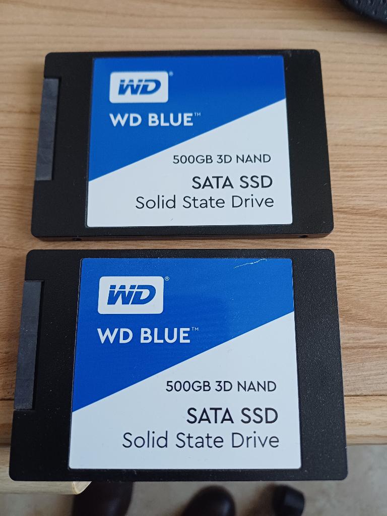 2 stuks WD BLUE 500GB 3d Nand.(type wds500g2b0a).Ssd, Informatique & Logiciels, Disques durs, 500gb, Enlèvement ou Envoi, SSD