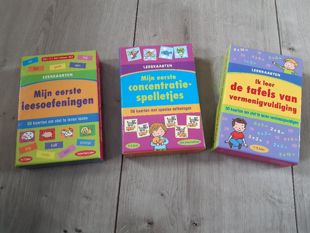 3 doosjes met leerspelletjes, Kinderen en Baby's, Speelgoed | Educatief en Creatief, Ophalen of Verzenden, Nieuw, Taal en Lezen