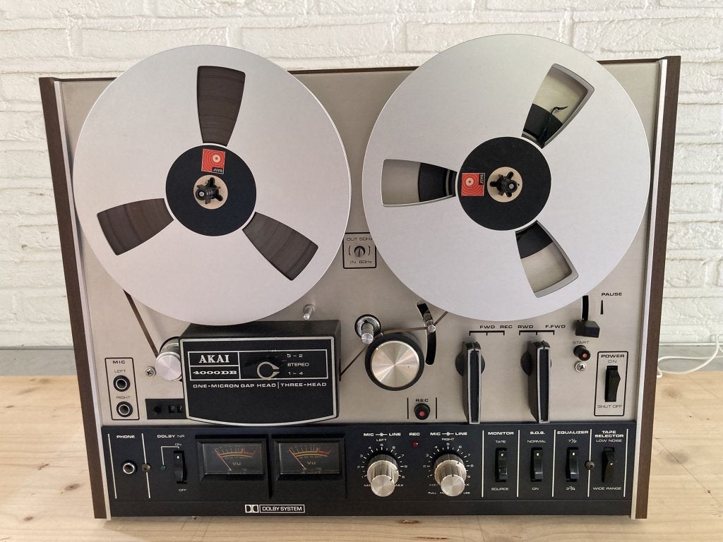 Vintage Akai 4000DB Reel-to-Reel Bandrecorder, Audio, Tv en Foto, Bandrecorder, Ophalen, Bandrecorder, Met banden