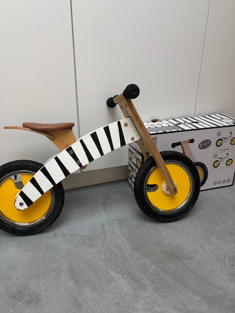 Houten loopfiets Scratch, Kinderen en Baby's, Speelgoed | Buiten | Voertuigen en Loopfietsen, Ophalen, Gebruikt, Loopfiets
