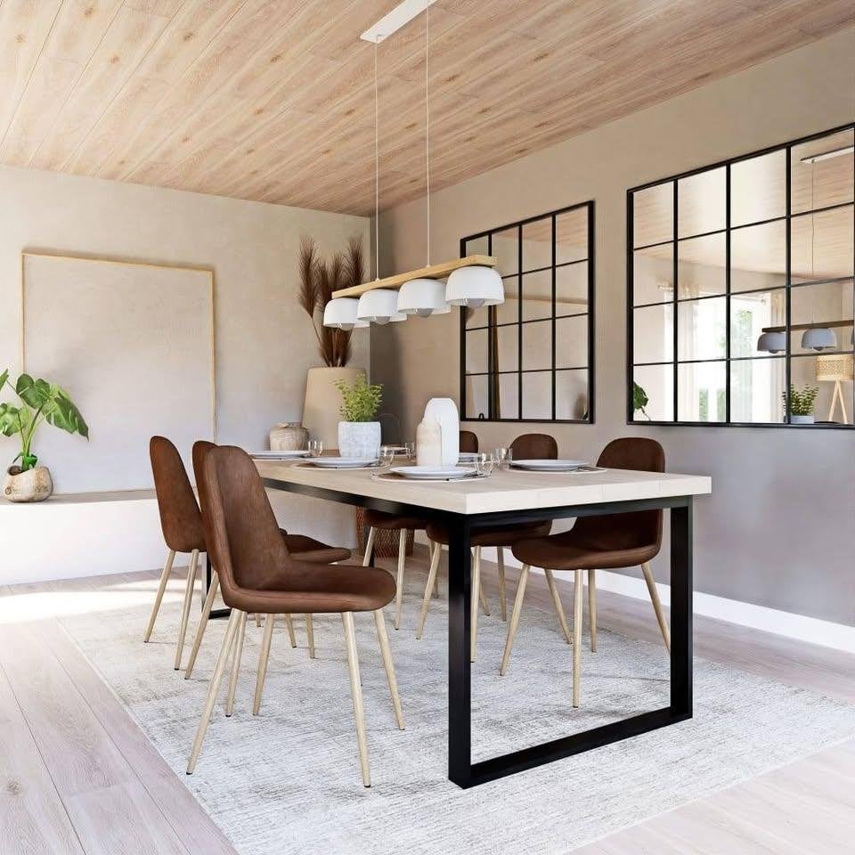 Industriële Zwarte Metalen Vensterspiegel - €99(1 uur), Huis en Inrichting, Woonaccessoires | Spiegels, Ophalen, 100 tot 150 cm