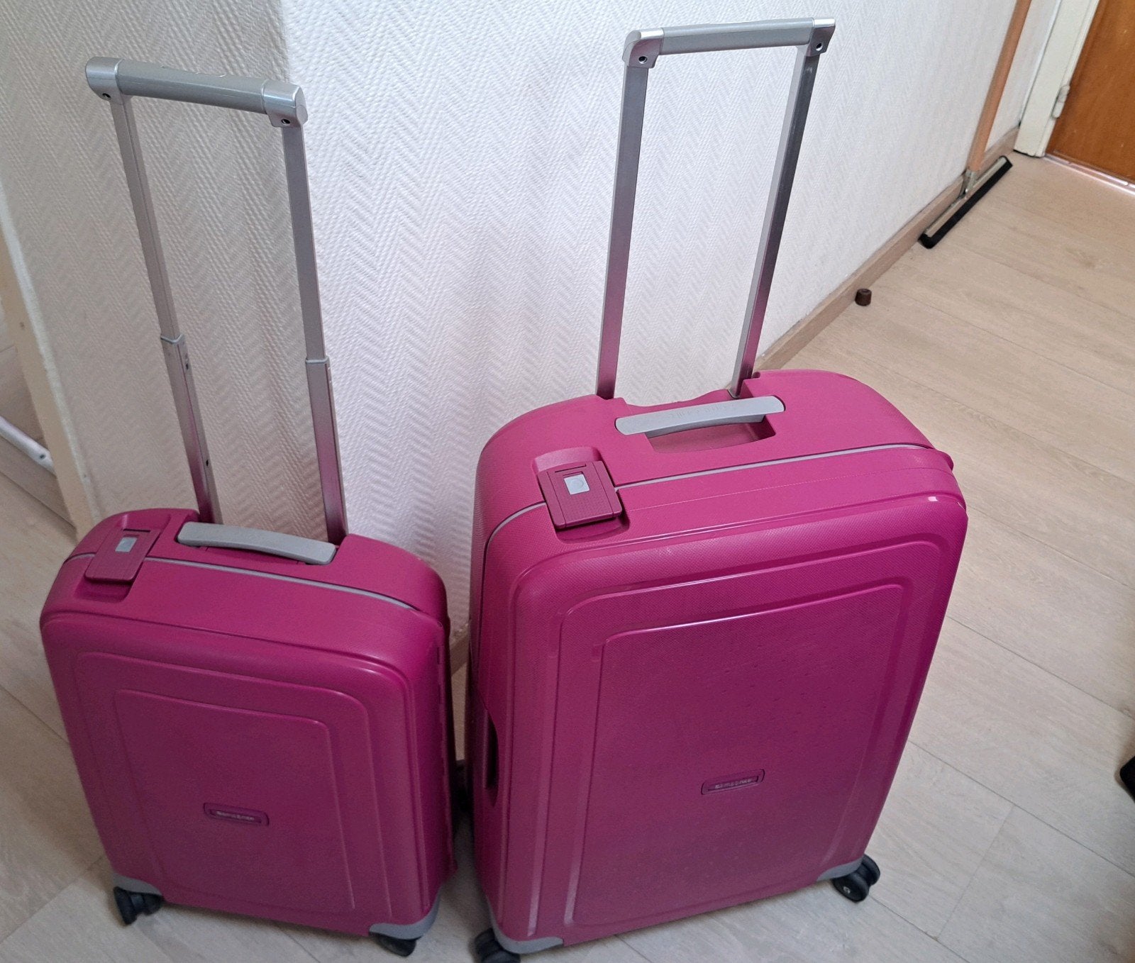 Samsonite hardshell hoesset als nieuw, Ophalen, Zo goed als nieuw