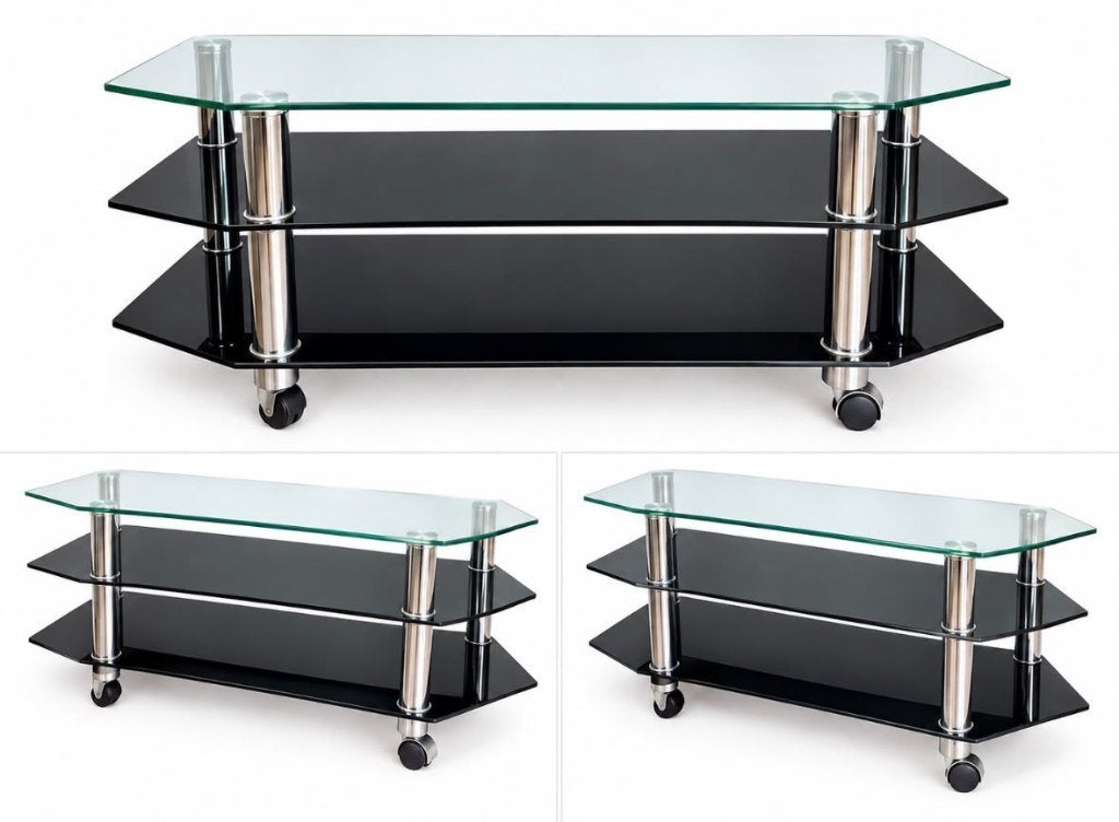 Meuble TV, Huis en Inrichting, Ophalen, 100 tot 150 cm, Nieuw, Glas
