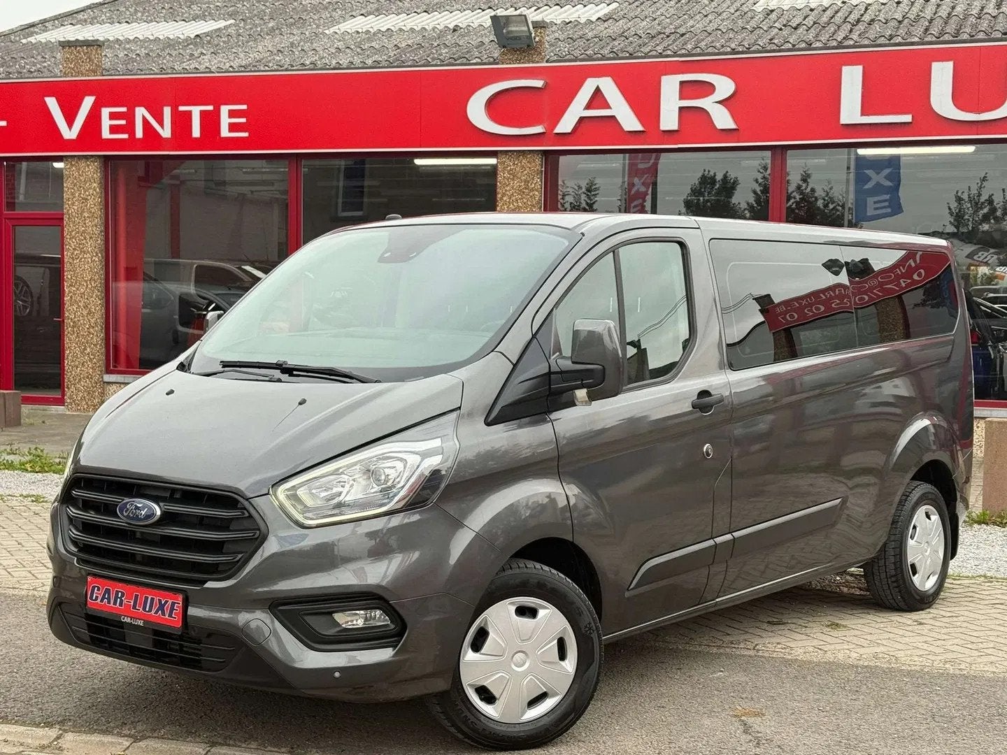 Ford Transit Custom 2.O TDCI 9 PLACES LONG LED, Autos, Argent ou Gris, Achat, Entreprise, Boîte manuelle