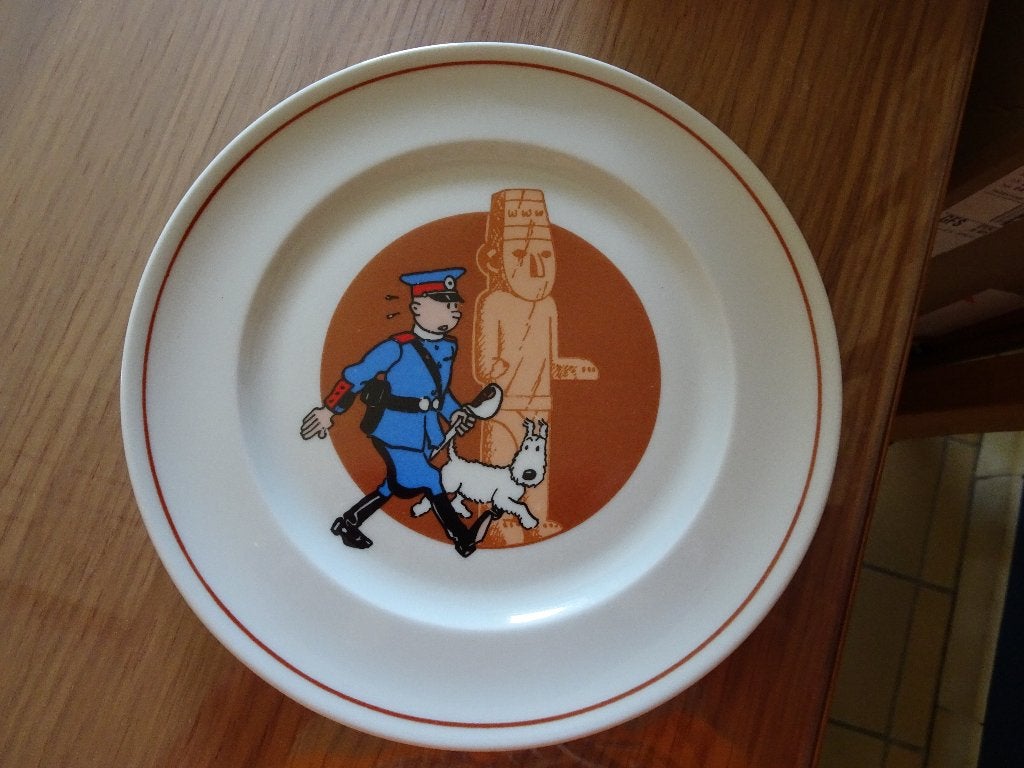 Assiette à dessert - Tintin et l'oreille cassée, Enlèvement ou Envoi, Tintin, Utilisé, Ustensile