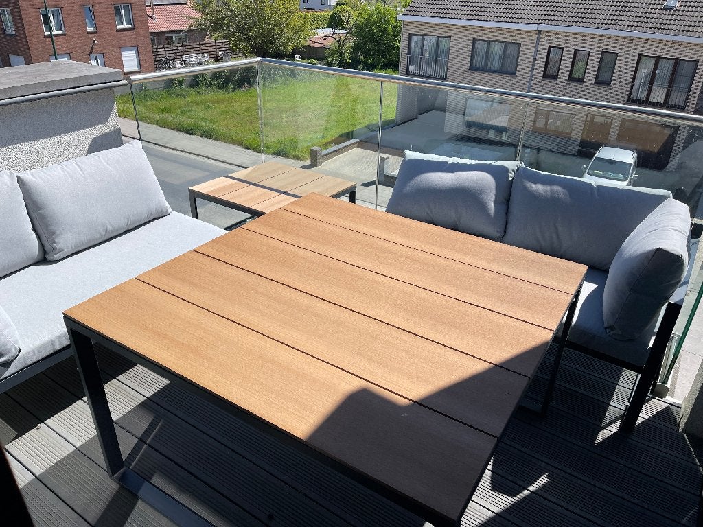 Tuintafel loungeset Santorini, Ophalen, Zo goed als nieuw, Vierkant, Metaal