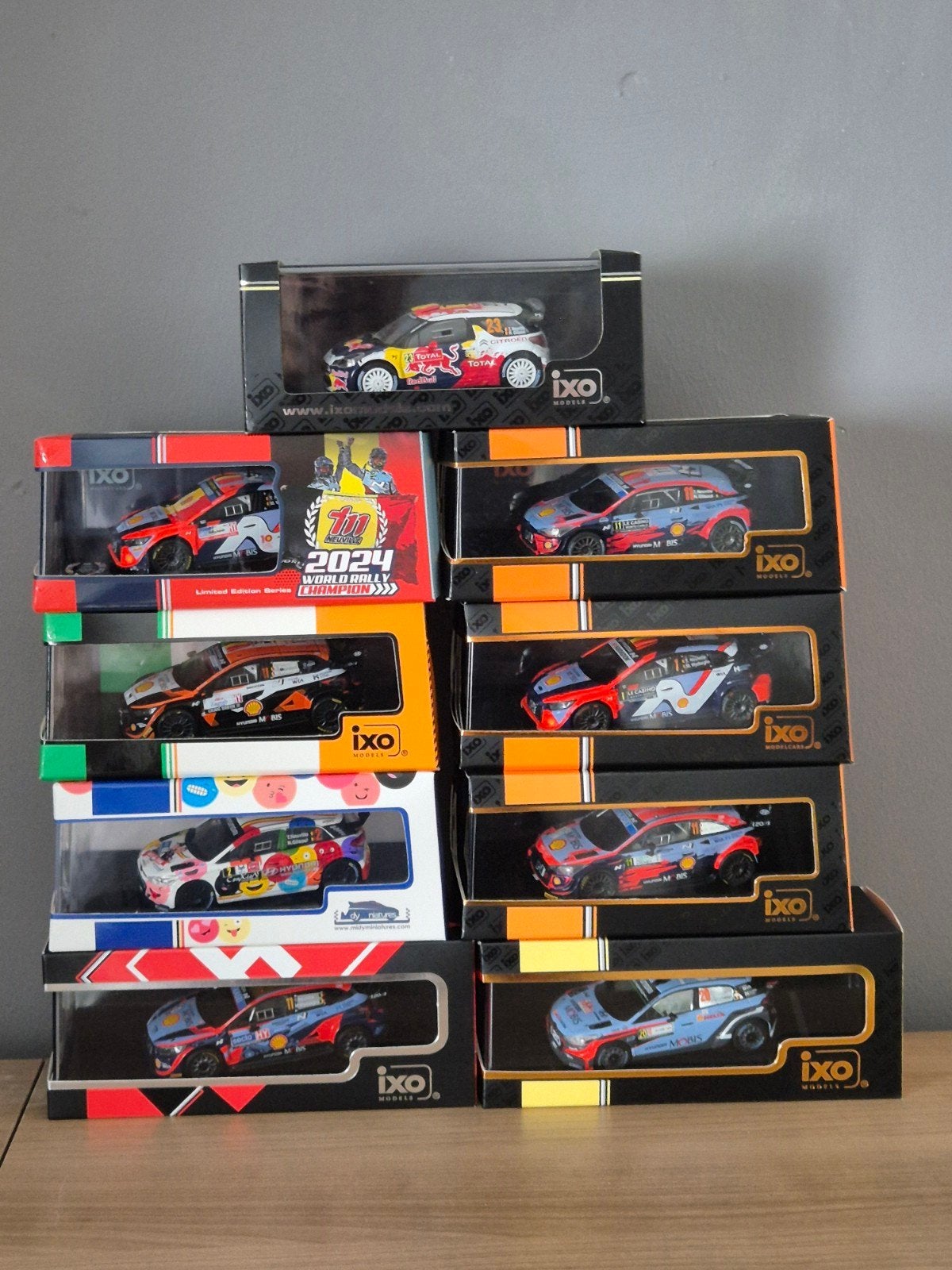Lot 9 auto's wrc rally 1/43 Thierry Neuville, Hobby en Vrije tijd, Modelauto's | 1:43, Ophalen of Verzenden