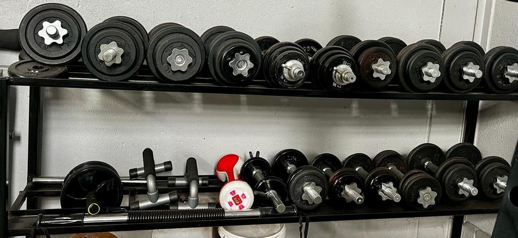 Gewichten + rek, Sport en Fitness, Ophalen