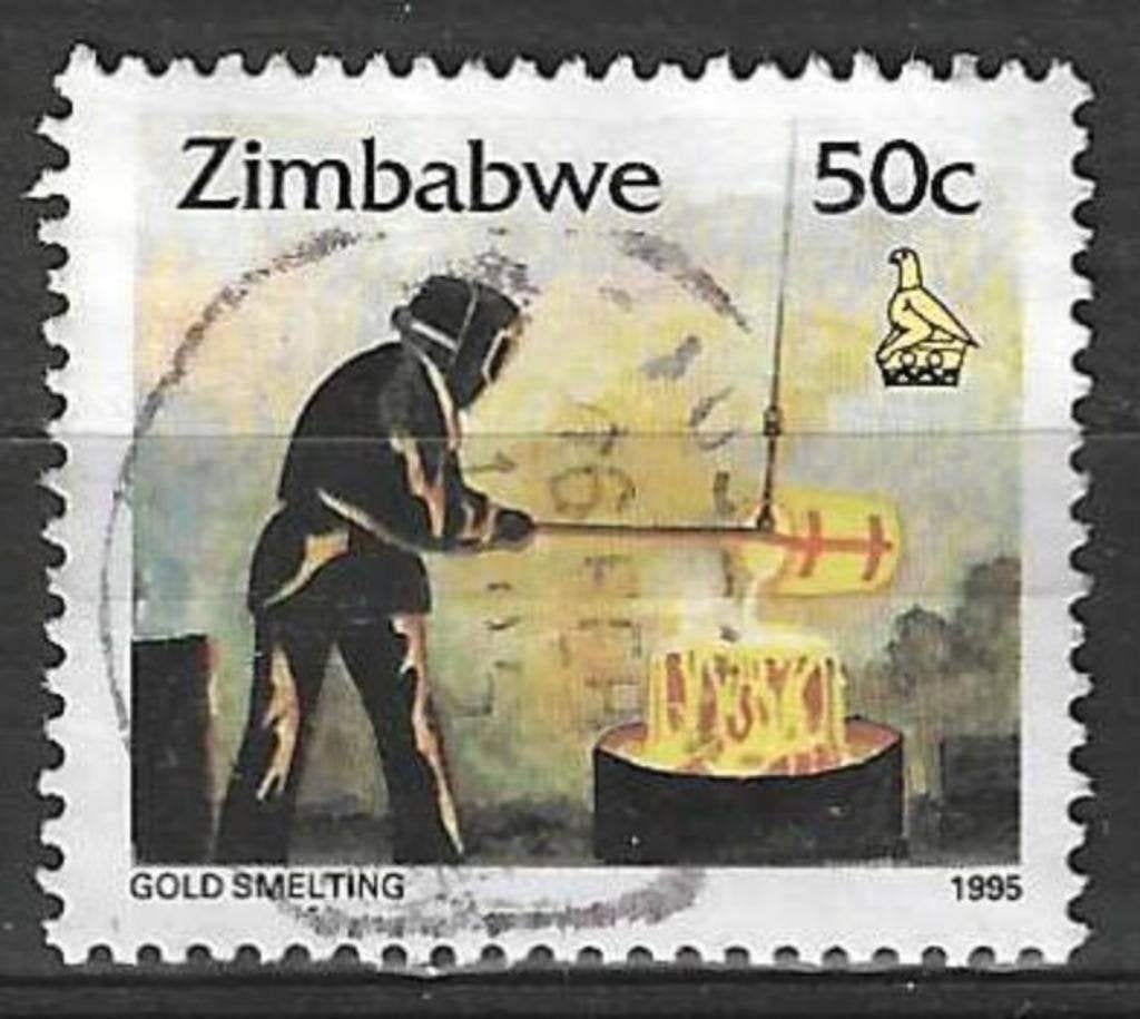 Zimbabwe 1995 - Yvert 321 - Fonderie d'or (ST), Envoi, Zimbabwe, Affranchi