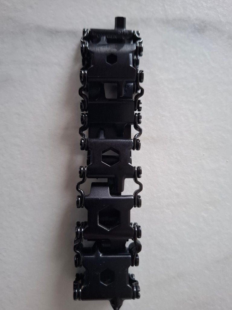Multitool armband survival / outdoor / EDC – zwart staal, Ophalen of Verzenden, Zo goed als nieuw