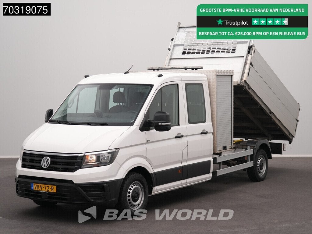 Volkswagen Crafter 140pk Kipper Dubbel Cabine met Kist Trekh, Gebruikt, Euro 6, 4 cilinders, Volkswagen