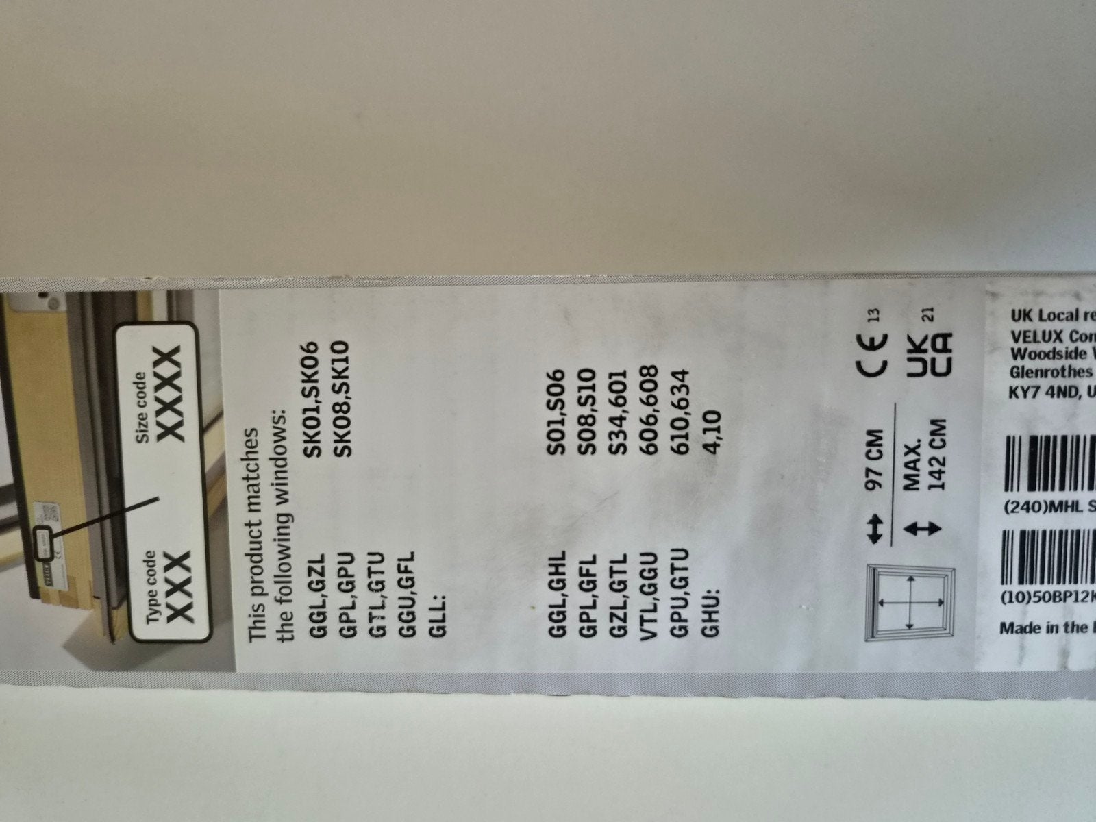 Nieuwe Velux Buitenzonwering MHL SK00 5060C – Houdt de warmt, Bricolage & Construction, Bricolage & Rénovation Autre, Enlèvement