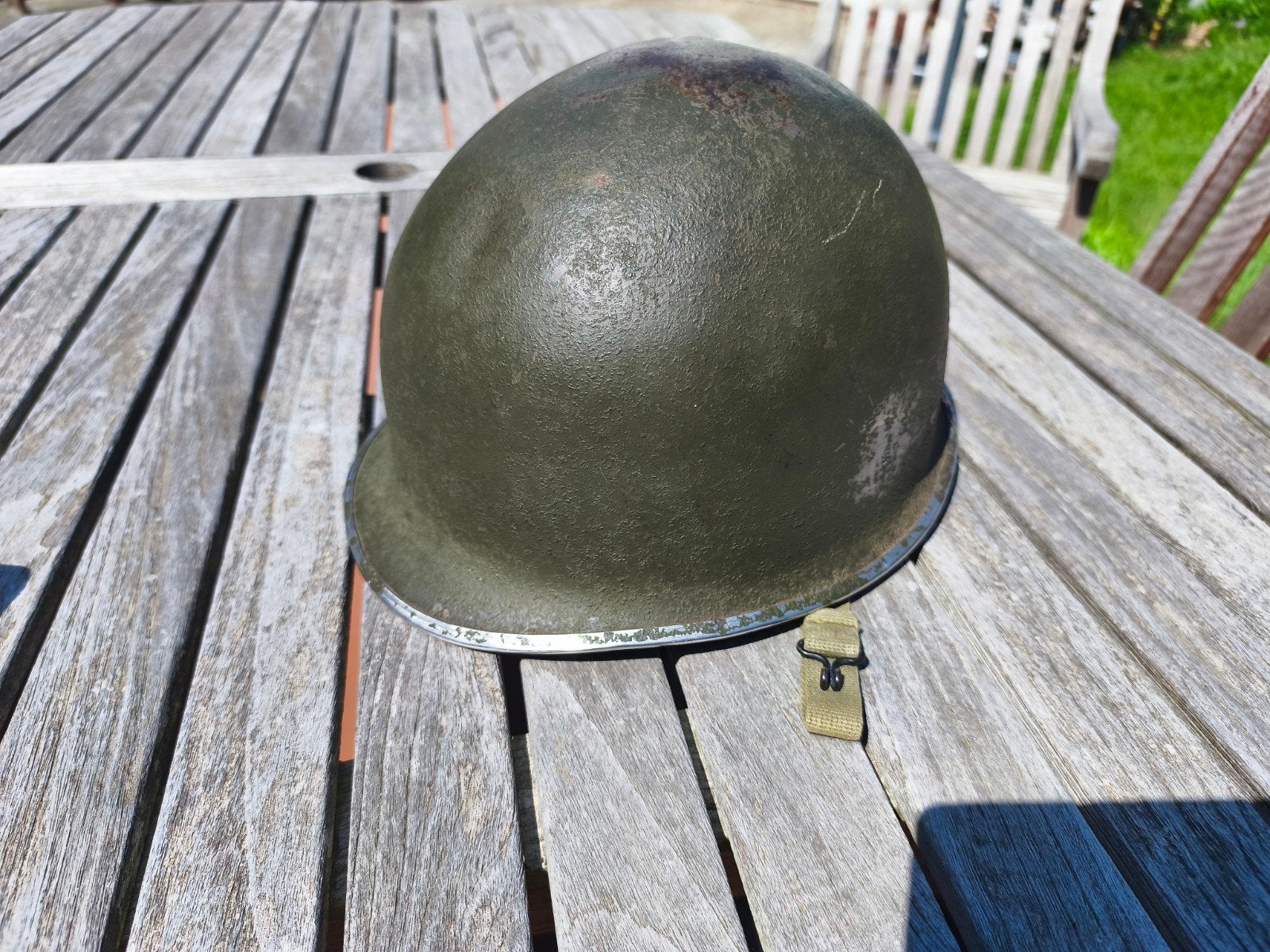 US WW2 casque M1 attaches fixes, Collections, Enlèvement ou Envoi