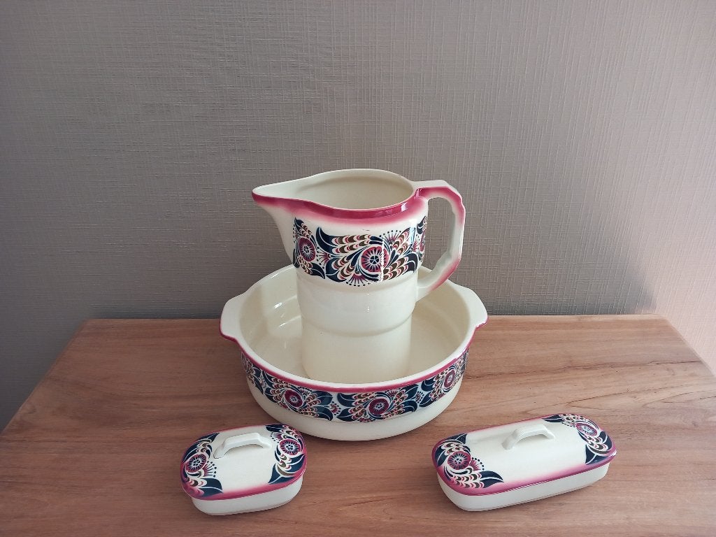Vintage toiletgarnituur, Antiek en Kunst, Antiek | Keramiek en Aardewerk, Ophalen