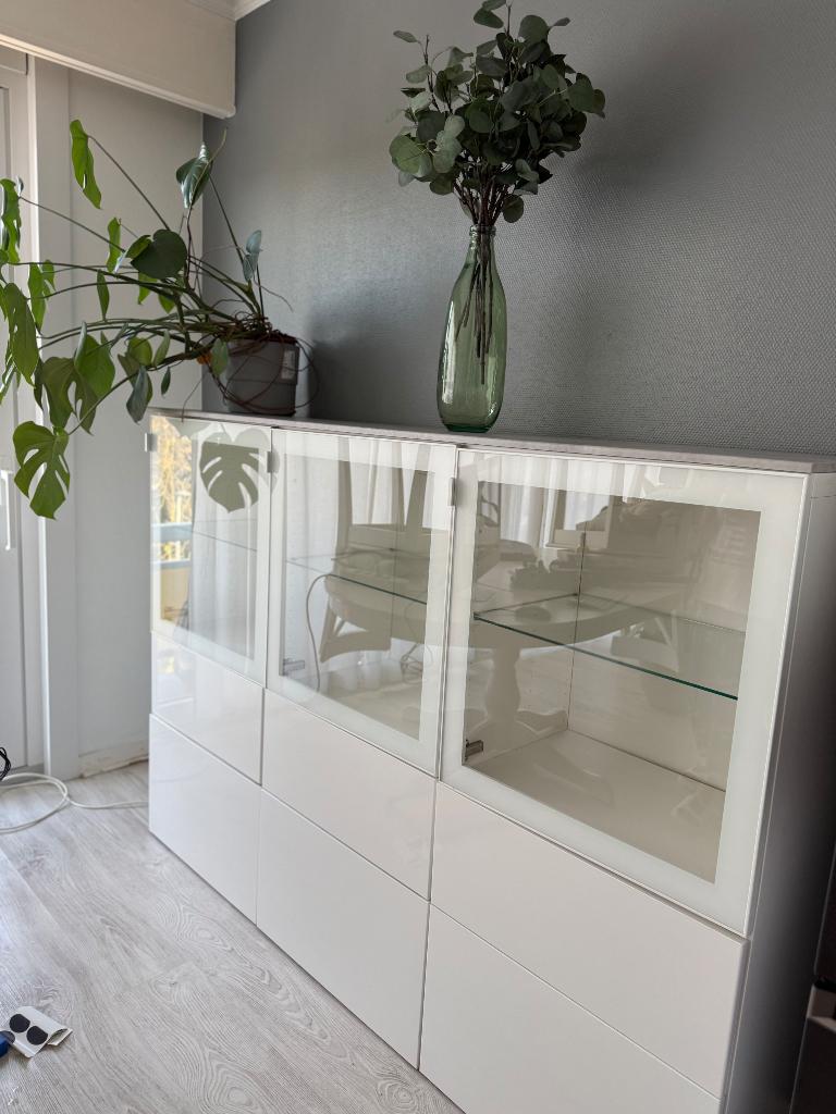 Vitrines blanche IKEA, Maison & Meubles, Enlèvement, Neuf, Verre, Avec tiroir(s)
