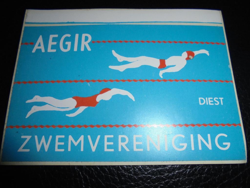 sticker Diest zwemclub Aegir, Ophalen of Verzenden, Zo goed als nieuw
