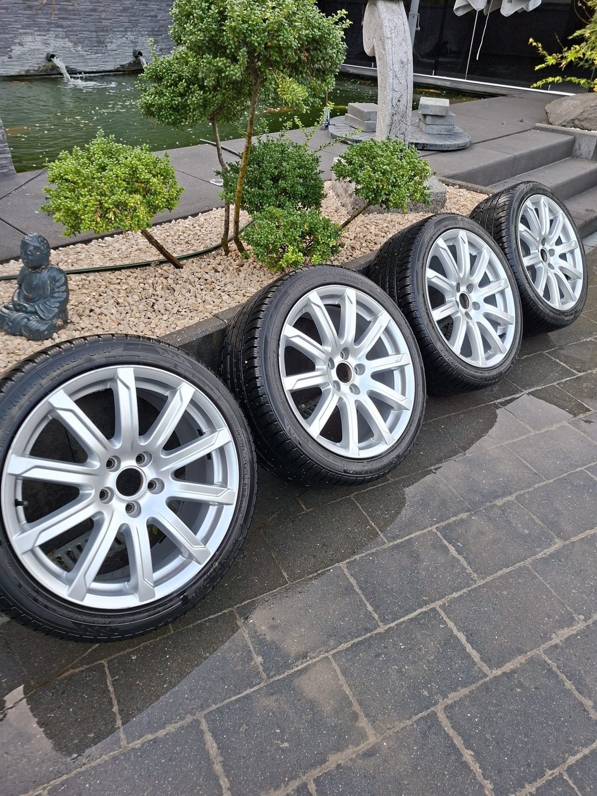 Orginele audi velgen met winterbanden, Autos : Pièces & Accessoires, Pneus & Jantes, Véhicule de tourisme, 18 pouces, Enlèvement