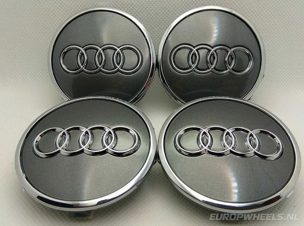 AUDI Logo naafdoppen ø 61 mm 4M0601170 Naafkap Grijs, -, Verzenden, -, Nieuw
